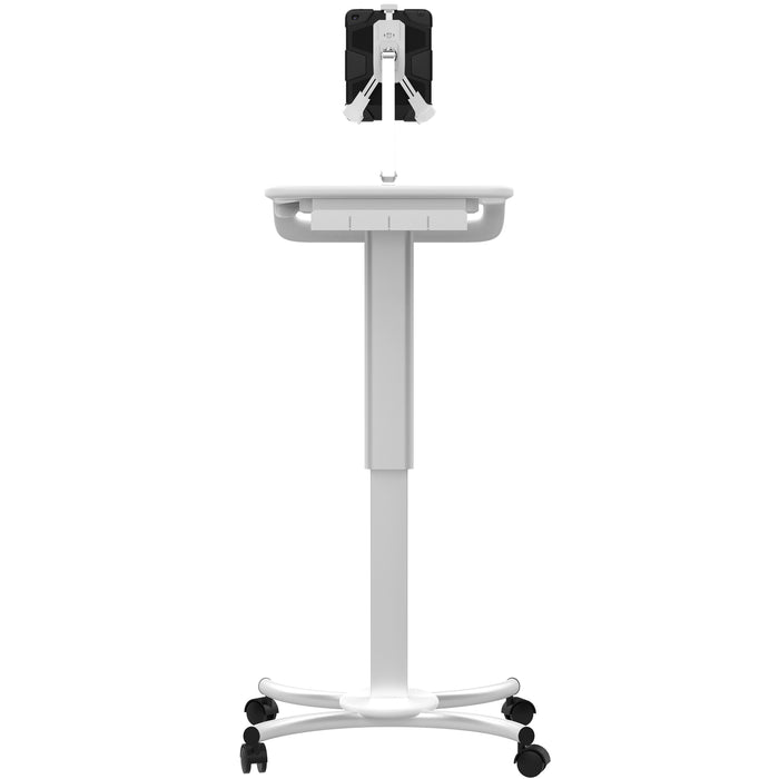 Height-Adjustable Rolling Security Medical Workstation Cart for 7-14 Inch Tablets