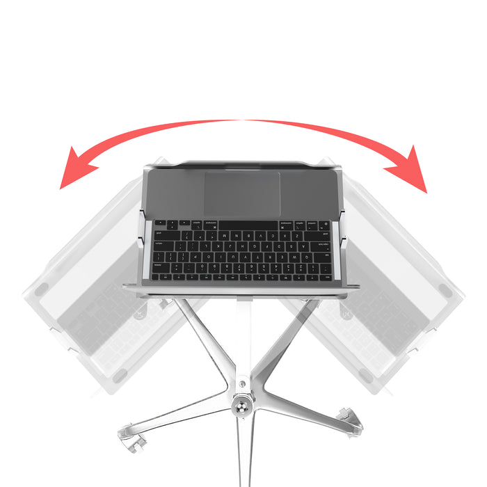 Height-Adjustable Floor Stand with Laptop Holder