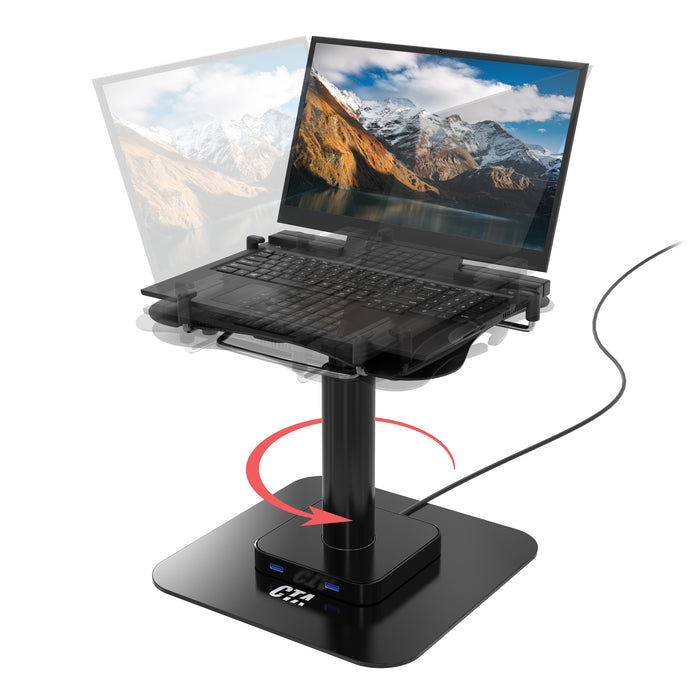 VESA-Compatible Laptop (And Other Device) Holder with Built-in Cooling Fan