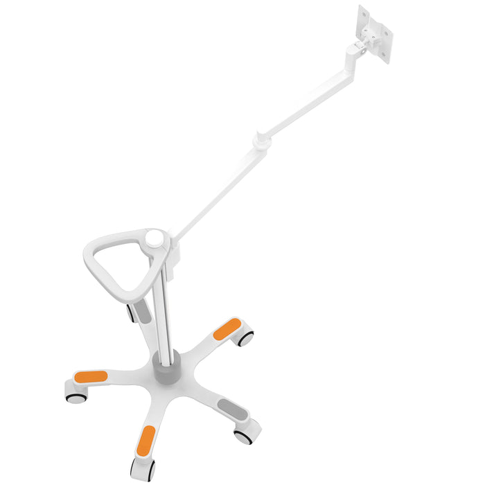 Medical VESA Compatible Articulating Arm Rolling Floor Stand