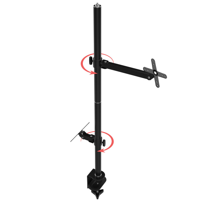 Clamp Pole with 2 Adjustable VESA Plates Mounts
