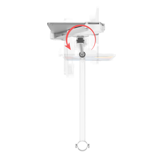 Gooseneck Chair Clamp for 7-13-Inch Tablets (White)