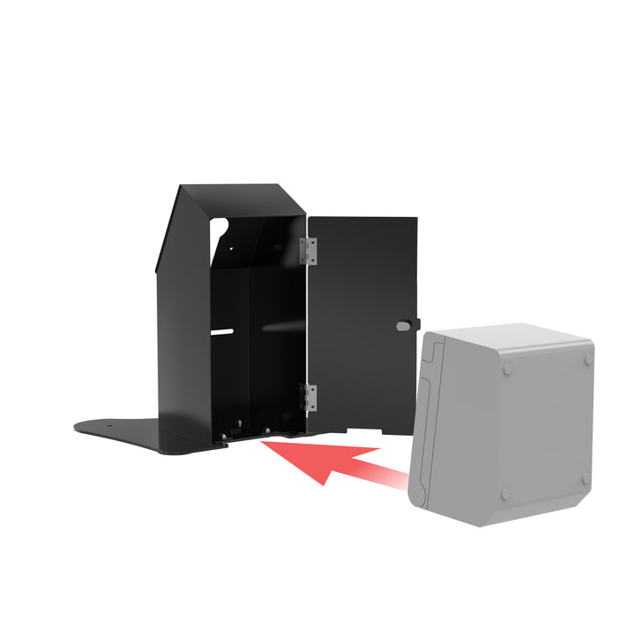 Universal Security Enclosure Desk Mount w/ Printer Shelf Compartment