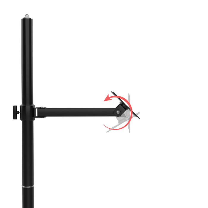 Clamp Pole with 2 Adjustable VESA Plates Mounts