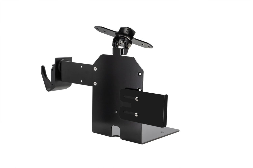 Single VESA Plate POS Station with Printer Stand, Magnetic Scanner &amp; Card Reader Holder