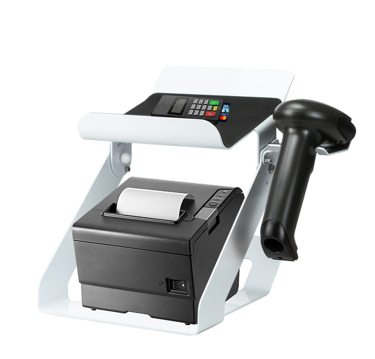 Point-of-Sale Printer Stand with Wireless Scanner Mount